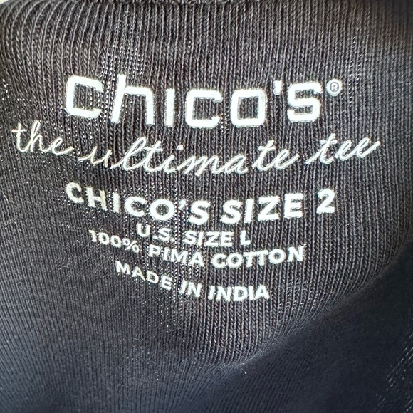 CHICOS Pima Pullover Pocket Tunic in Black - Picture 6 of 7